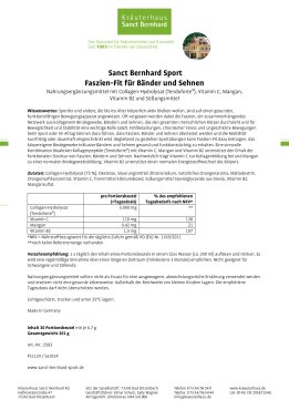 Sanct Bernhard Sport Faszien-Fit für Bänder und Sehnen 30x 6,7 g 201 g