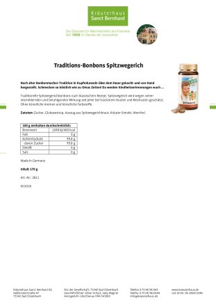 Traditions-Bonbons Spitzwegerich 170 g