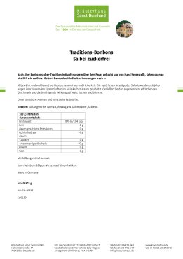 Traditions-Bonbons Salbei zuckerfrei 170 g
