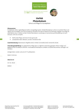 tierlieb Pfotenbalsam 15 ml 15 ml