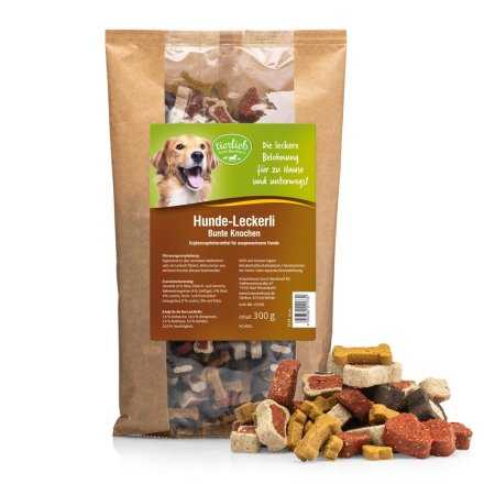 tierlieb Hunde-Leckerli Bunte Knochen 300 g