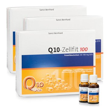 Q10-Zellfit 100 mg Trinkfläschchen 3er-Pack 1800 ml