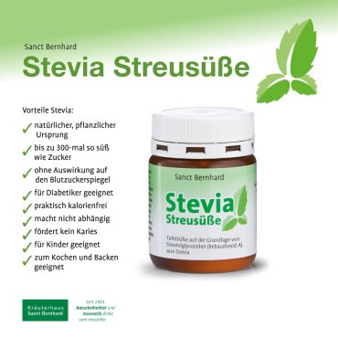 Stevia-Streusüße 97% Rebaudiosid A 50 g